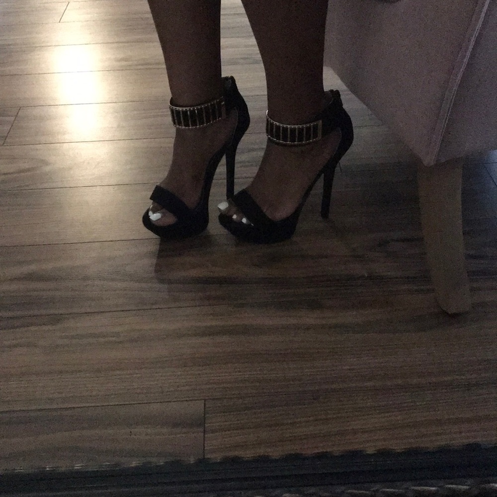 Black Platform heels. Comfortable. Worn once